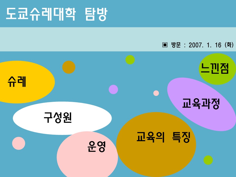 2007년 돌봄과 배움이 있는 학습공간 탐방 (도쿄슈례대학)