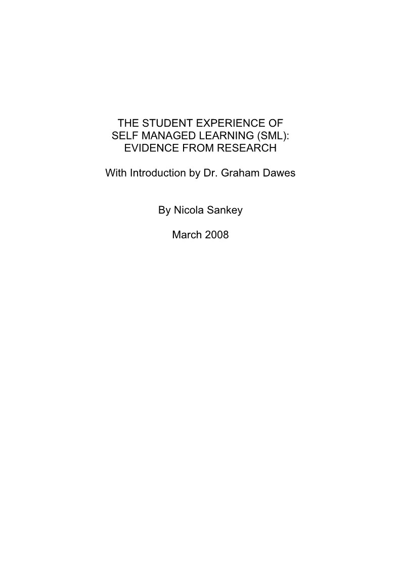 2008년 IDEC 자기 주도적 학습 research paper Nicky Graham